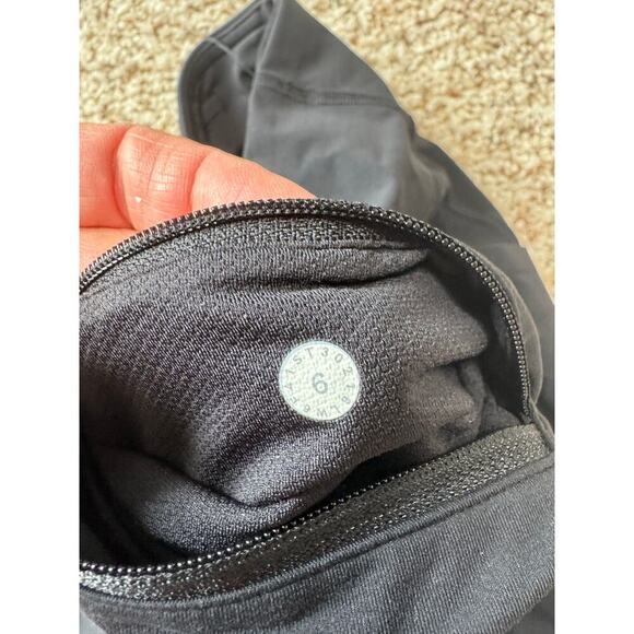 LULULEMON Athletica Wunder Train Cropped Tights/leggings w/ Pockets, Black; 6 - Picture 3 of 8